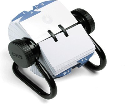 360° Contact Organizer - Rotating Rolodex for Easy Card Access