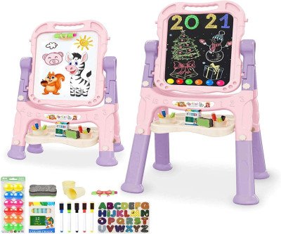 360° Double-Sided Art Easel for Kids - Complete Painting Set