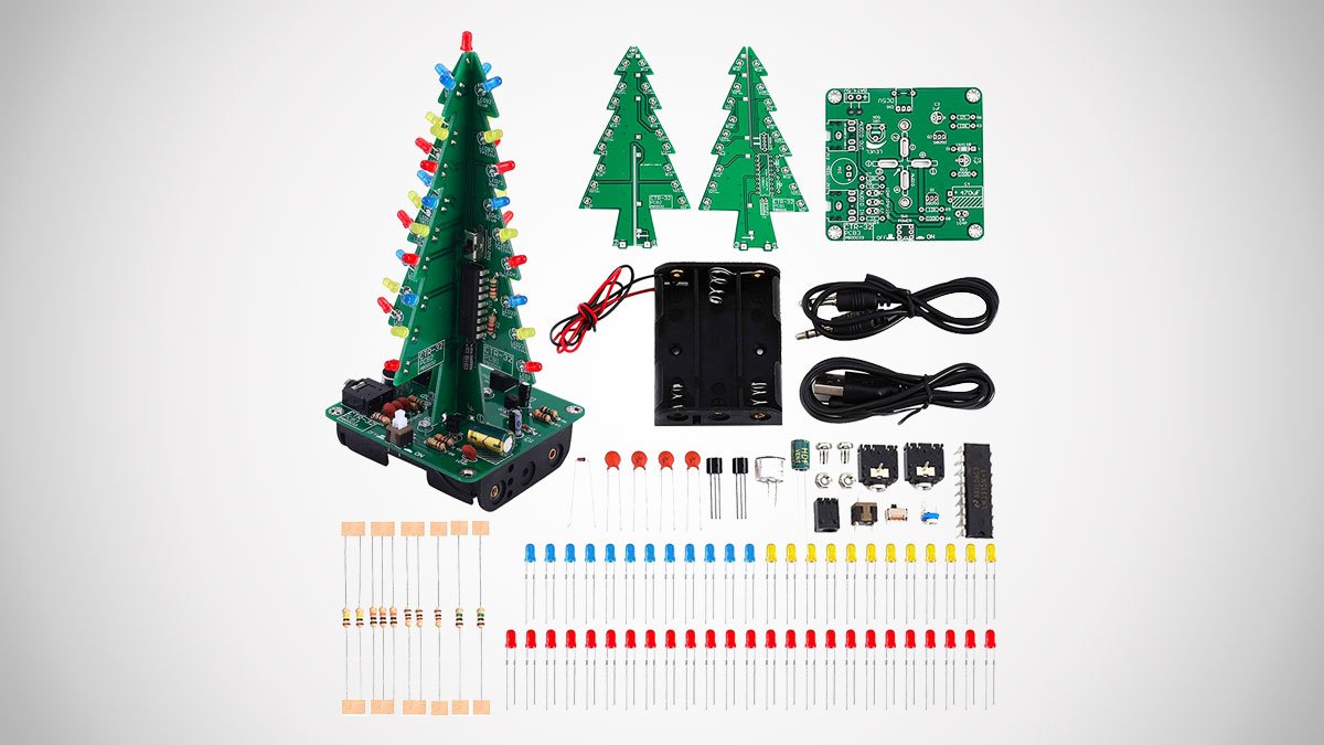 3D Christmas Tree DIY Soldering Practice Kit