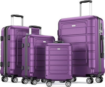 4-Piece Travel Powerhouse: Expandable Luggage Set with Spinner Wheels