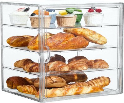 4-Tier Clear Pastry Display Case