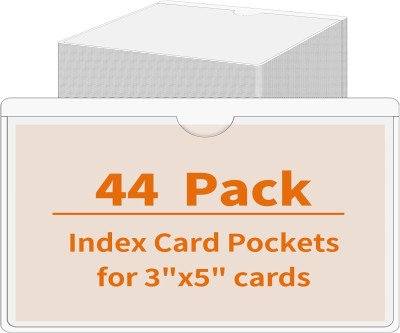 44 Pack Clear Adhesive Pockets for Organized Storage