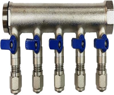 5-Loop Plumbing Manifold: Multi-Zone Flow Control