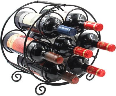 7-Bottle Wine Rack: Elegant Countertop Storage Solution