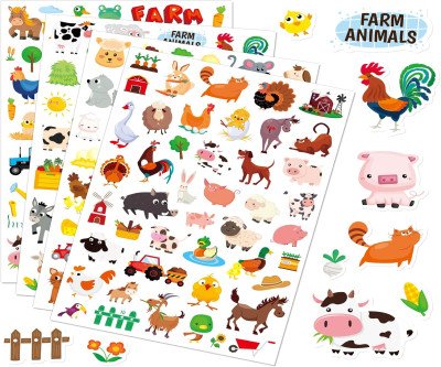 875 Farm Animal Stickers - Perfect for Birthday Parties!