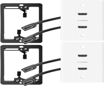 8K HDMI Wall Plate Kit: Dual Ports for Ultimate Home Theater Experience