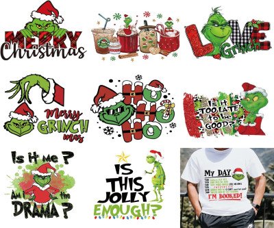 9 Christmas Iron-On Decals for DIY Holiday Crafts