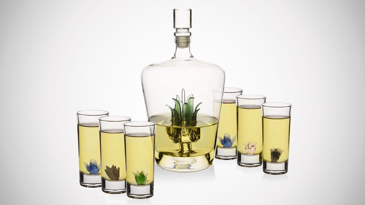 Agave Tequila Decanter Set & Glasses
