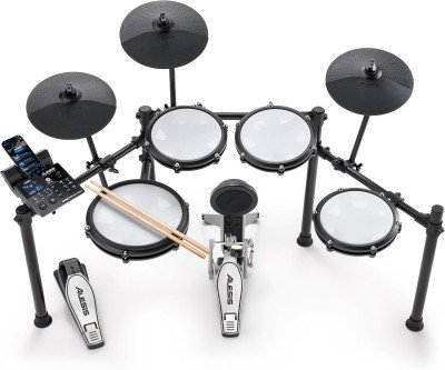 Ultra-Quiet Electronic Drum Kit with 440+ Authentic Sounds