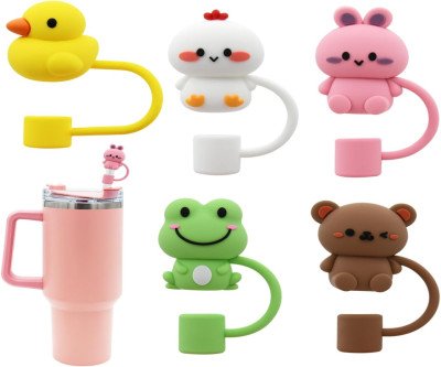 Adorable Animal Straw Covers for Your Stanley Tumbler (Set of 5)