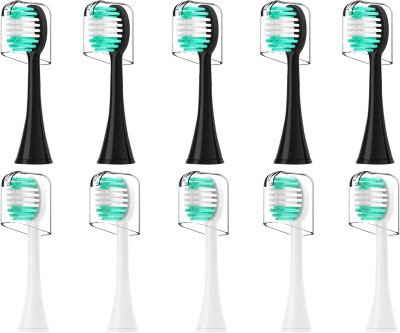 Premium AquaSonic Toothbrush Heads - Black & White
