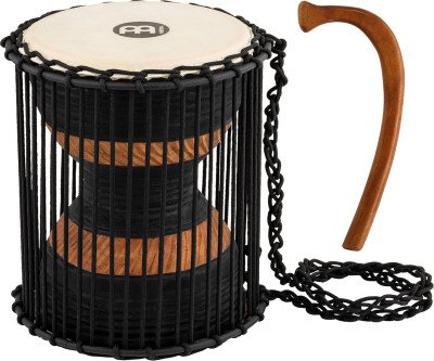 Authentic African Talking Drum: Hand-Carved Mahogany