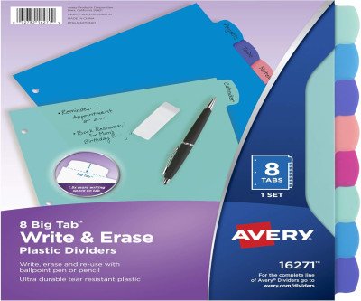 Avery Write & Erase Dividers: Organize with Ease