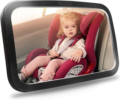Keep Baby Safe: Crystal Clear Car Seat Mirror with 360° View