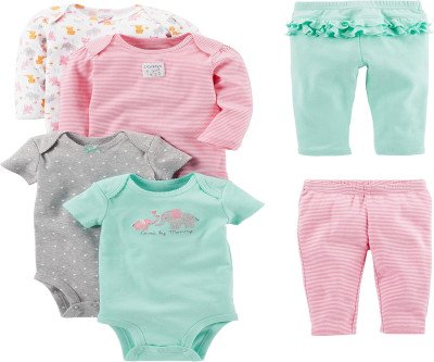 Baby Girl's 6-Piece Comfort Outfit Set - Mix & Match Joy