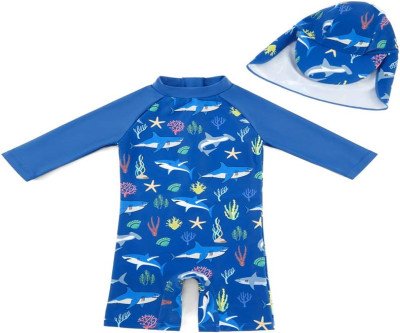 Baby Sun Protection Swimsuit with UPF 50+ & Sun Hat