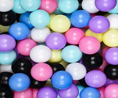 Safe Colorful Ball Pit Balls for Kids - 7 Colors w/ Storage Bag