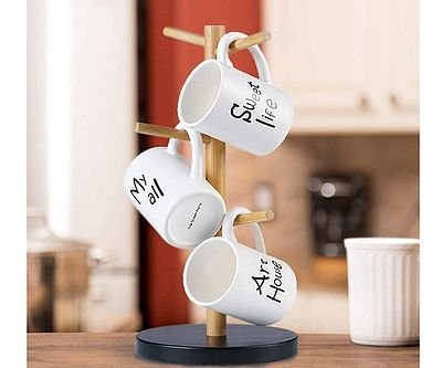 Bamboo Mug Rack