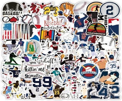 Express Your Love for Baseball: 100 Waterproof Stickers