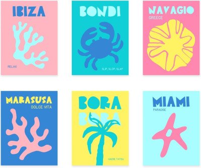 Beach Vibes Wall Art: 6 Abstract Prints for Coastal Home Decor