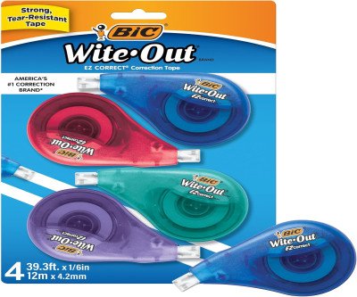BIC Wite-Out Correction Tape - 4 Pack