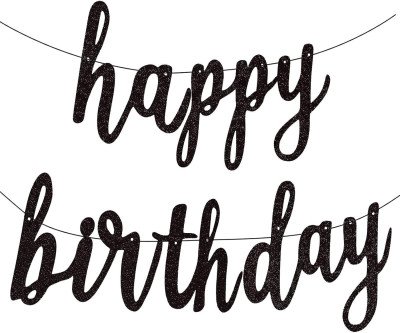 Black Happy Birthday Banner: Easy DIY Party Decor