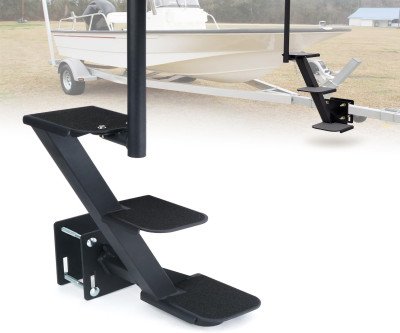 Safe & Easy Boat Trailer Boarding Steps - 3 Step Non-Slip Design