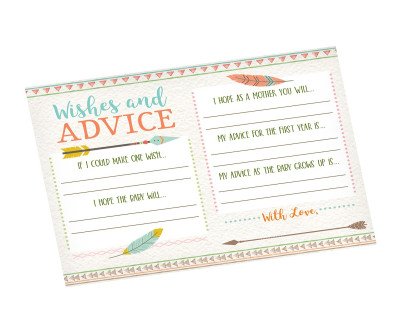 Capture Baby Shower Memories with Boho Wishes Cards