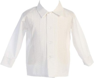 Classic White Tuxedo Shirt for Boys - Perfect for Special Occasions