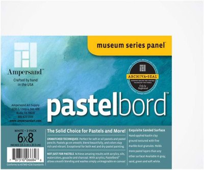 Build Layers with Ease: White Pastelbord Panels, 6x8 Pack of 3