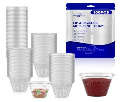 Bulk Pack of 100 Disposable Medicine Cups for Easy Dosing