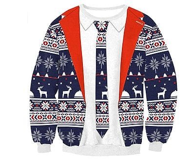 Business Suit Ugly Christmas Sweater