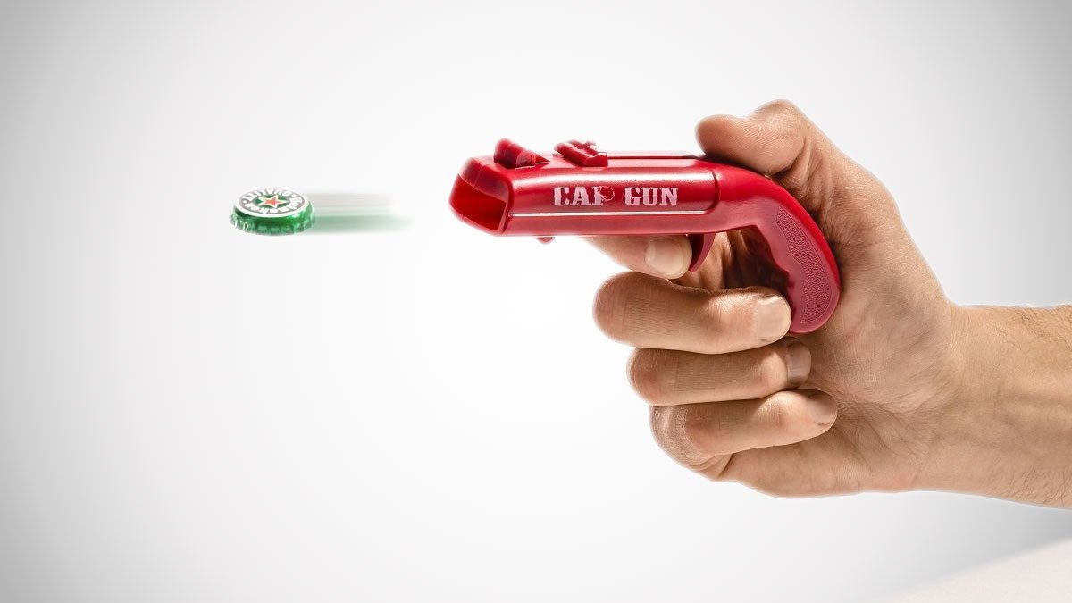 Cap Gun Bottle Opener & Cap Shooter