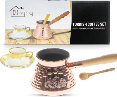 Brew Rich Turkish Coffee at Home – 8.5oz Cezve Ibrik