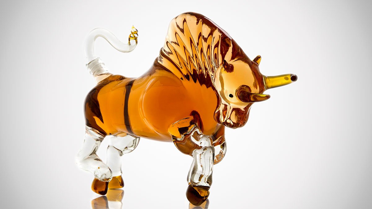 Charging Bull Liquor Decanter