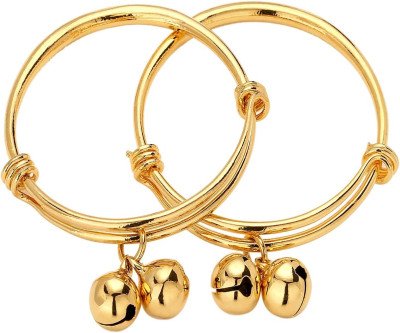 Charming 18K Gold Mini Bangles for Tiny Toes