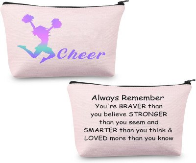 Cheerleading Makeup Bag – Team Spirit Cosmetic Pouch for Competitions & Practice