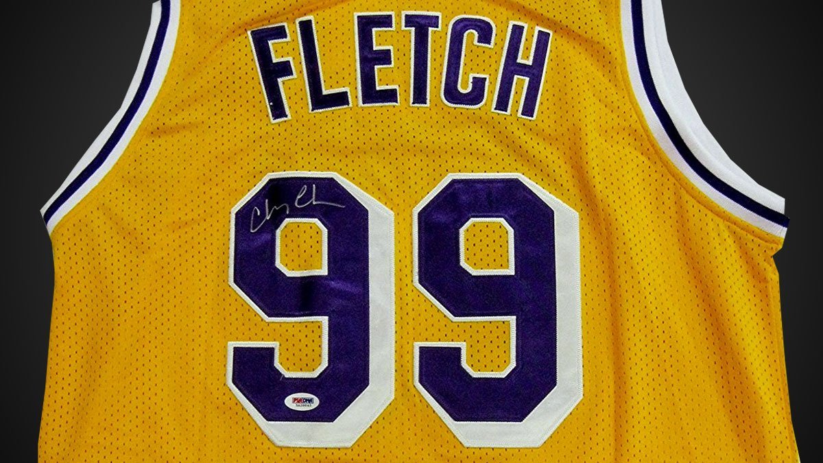 Chevy Chase Signed Lakers Fletch Jersey