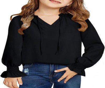 Chic V-Neck Chiffon Blouse for Stylish Girls