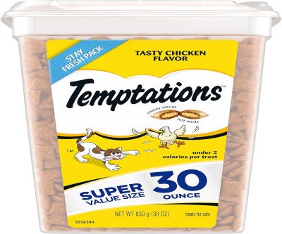 Chicken Crunchy-Soft Cat Treats Cats Adore – 30oz Tub