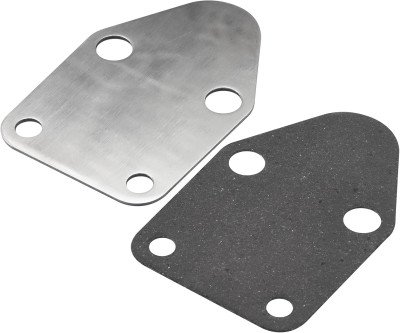 Chrome Fuel Pump Block Off Plate for Chevy Engines