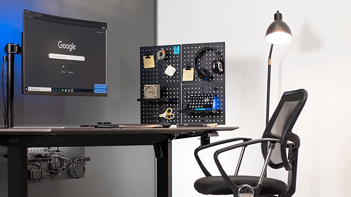 Clamp-On Desk Pegboard