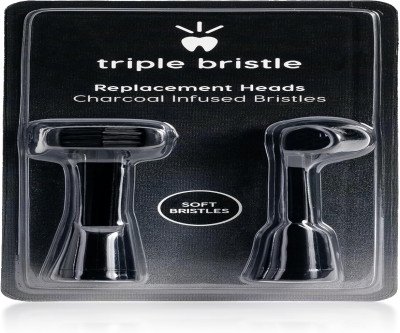 Clean Teeth 3x Faster with Triple Bristle Max Brush Heads
