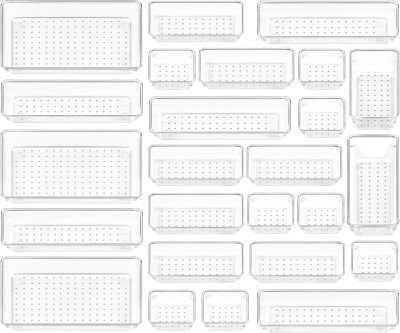 Tame Drawer Chaos with 25 Clear Organizer Trays