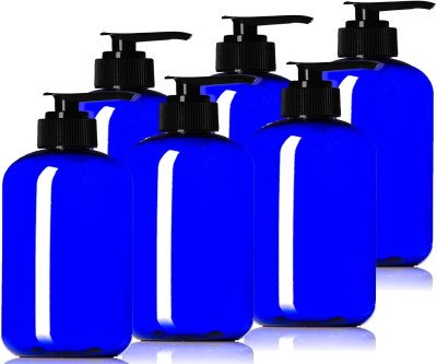 Cobalt Blue Lotion Bottles with Pump Caps (6-Pack)