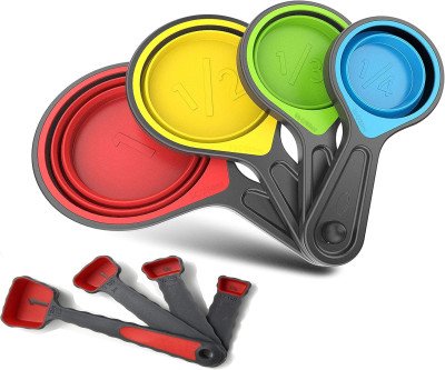 Space-Saving Collapsible Measuring Cups & Spoons Set