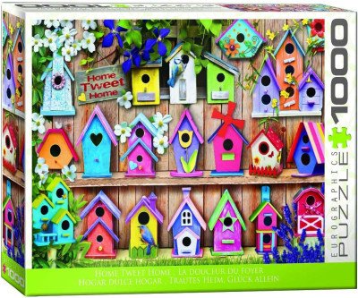 Colorful Birdhouses: 1000-Piece Spring Puzzle