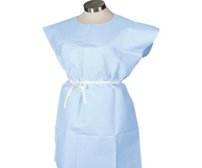 Comfortable Disposable Medical Gowns - 50 Pack Blue
