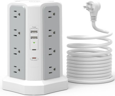 Compact 20-Device Power Tower with Fast USB-C Charging