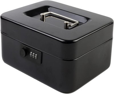 Compact Cash Box with Combo Lock & Money Tray
